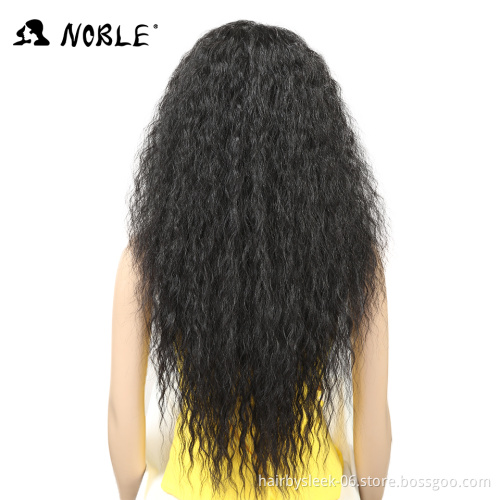 Magic cheap Synthetic Lace Front Hair high quality ombre blonde Wig 30 inch Long Kinky Curly Synthetic Wigs For Black women